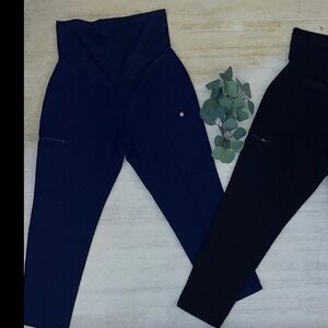FIGS Yola Maternity Scrub Pants Navy Petite
